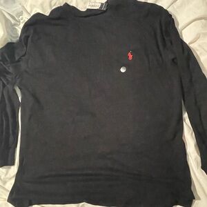 Polo Ralph Lauren Black Shirt with Logo Classic Fit Basic Fall Winter